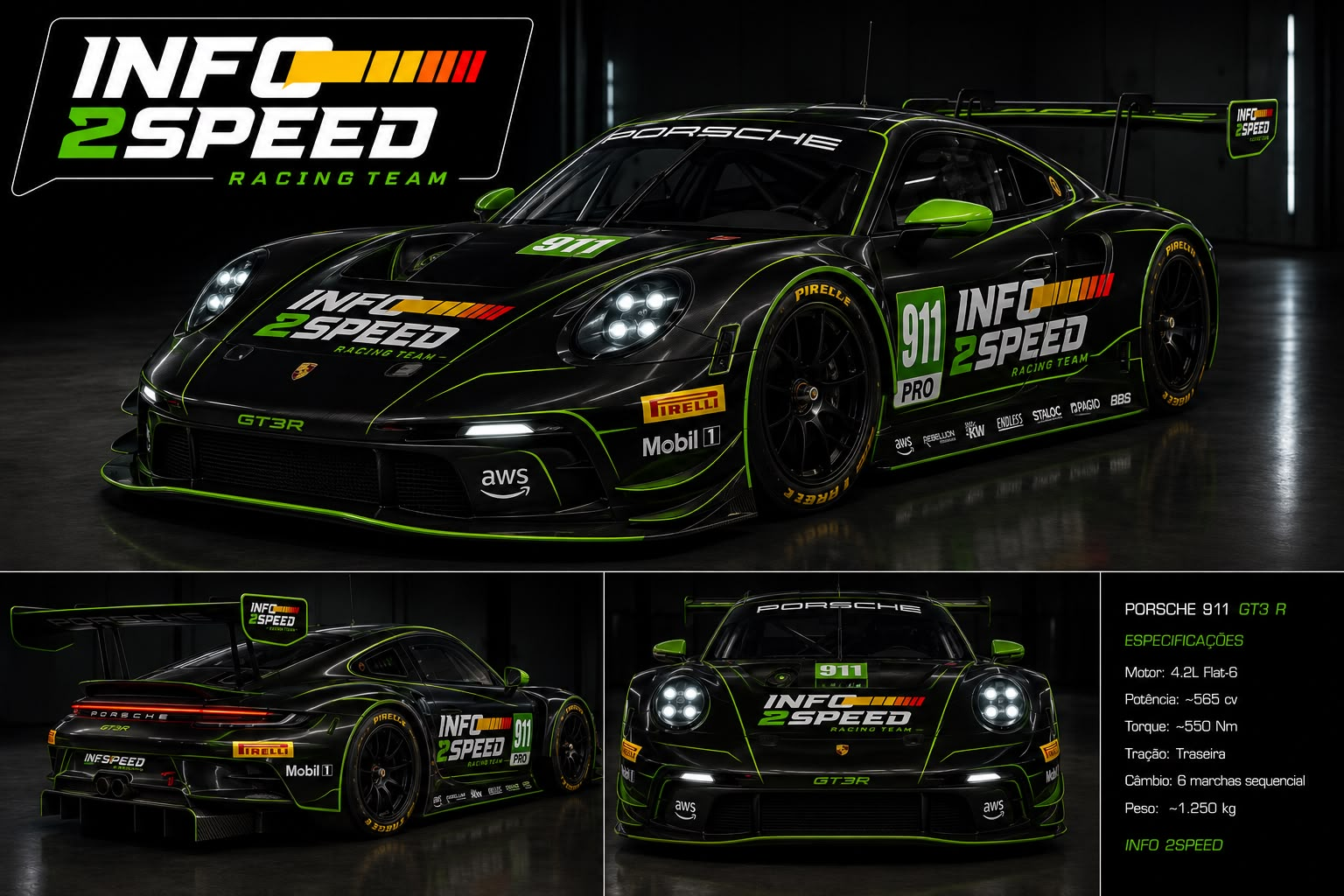 Porsche 911 GT3 R da Info2Speed Racing Team