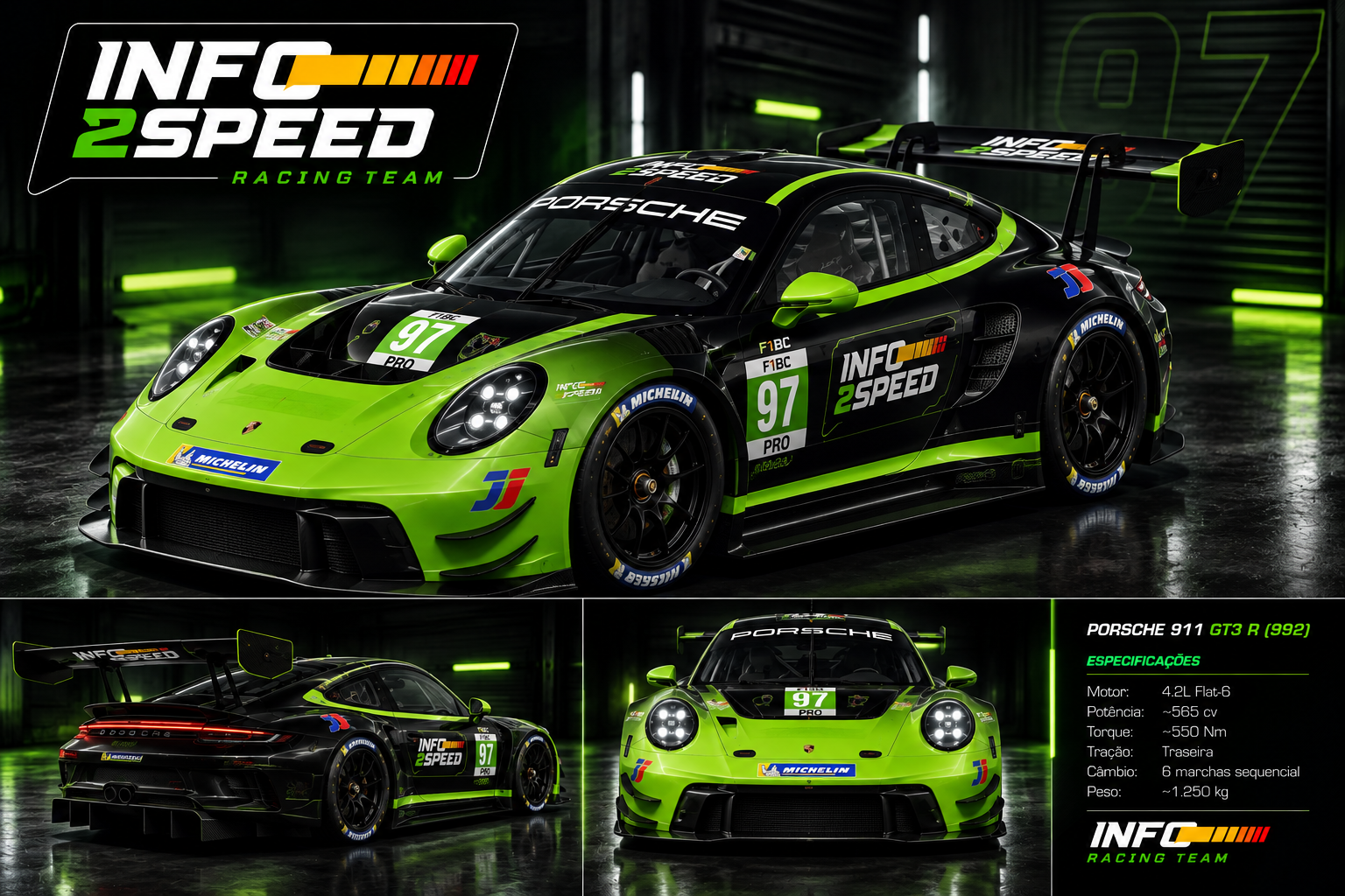 Porsche 911 GT3 R da Info2Speed Racing Team